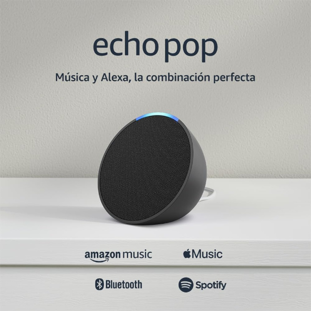 Imagen de Alexa Echo Pop bocina inteligente color negro numero 6