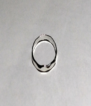 Imagen de Anillo de plata liso del num 6 numero 0