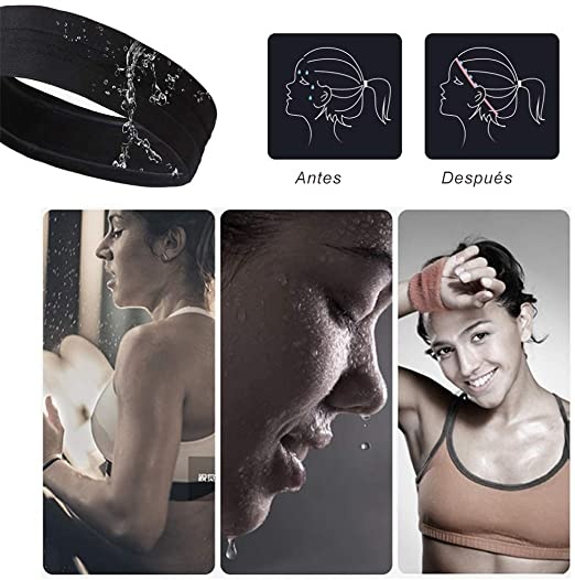 Imagen de Diadema deportiva para la cabeza antisudor unisex numero 2