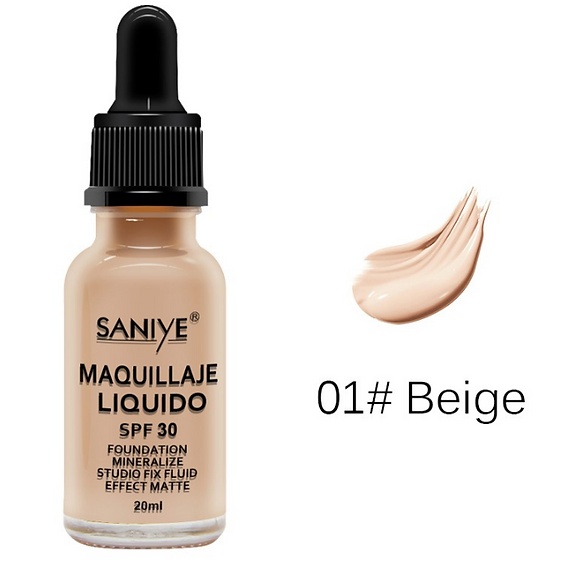 Imagen de Maquillaje liquido mate SPF 30 SANIYE Diversos tonos numero 1