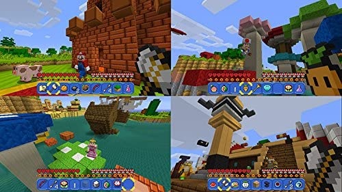 Imagen de Minecraft para nintendo switch con las skins de Mario numero 1