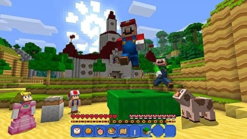 Imagen de Minecraft para nintendo switch con las skins de Mario numero 3