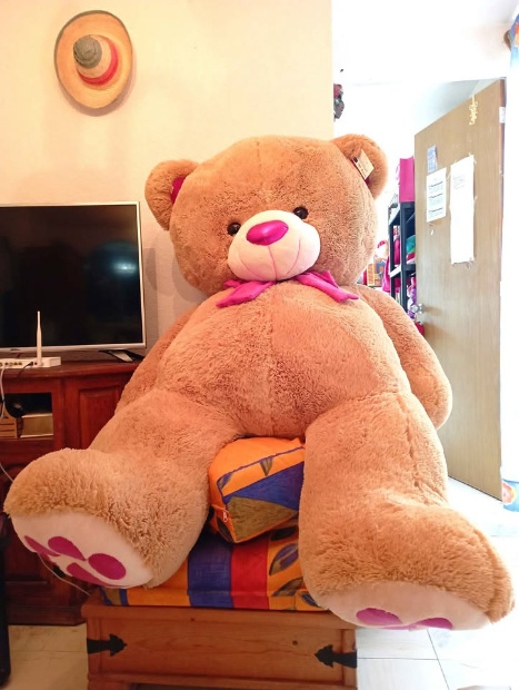 Imagen de Oso de peluche mega jumbo color café REACONDICIONADO SEMINUEVO numero 2