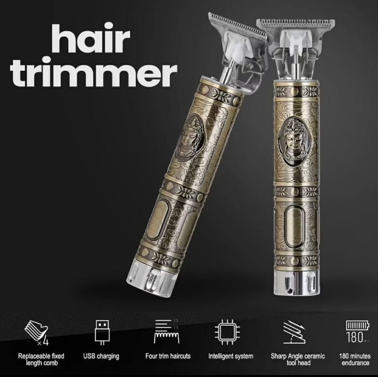 Imagen de Rasuradora de barbero color oro USB numero 4