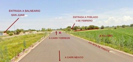 Imagen de TERRENO EN VENTA UBICADO EN LA ENTRADA DEL CAMINO AL POBLADO 5 DE FEBRERO