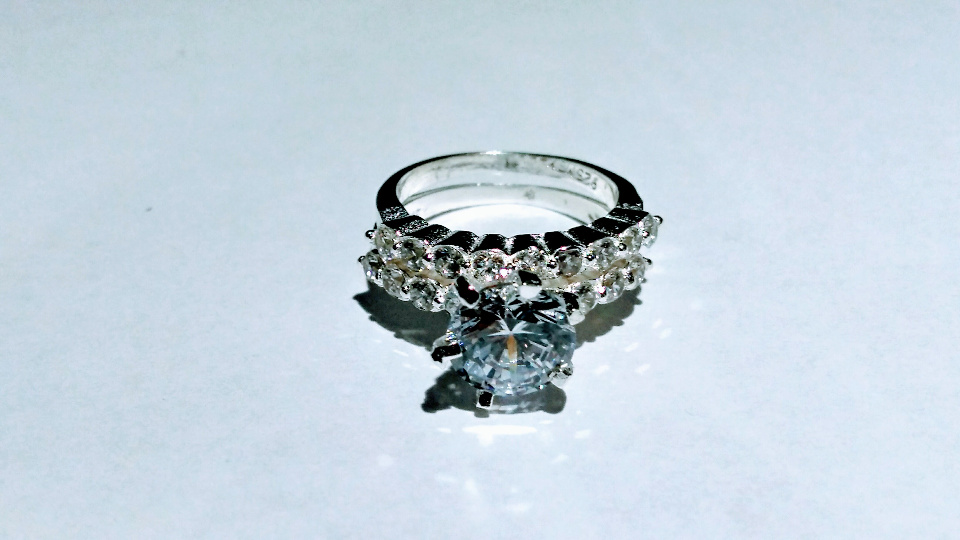 Imagen de Anillo de compromiso y alianza juego de plata 925 num 5 numero 2