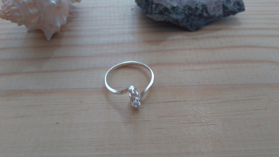 Imagen de Anillo de plata con circonia del num 9 numero 1