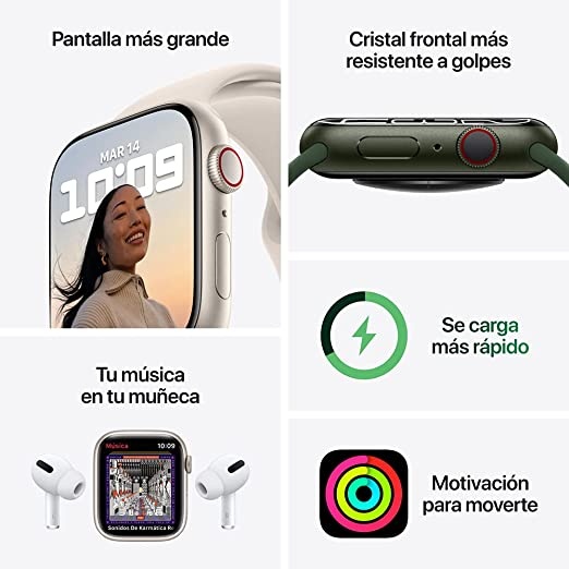 Imagen de Apple Watch series 7 GPS de ultima generacion numero 2