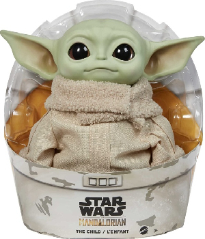 Imagen de Baby Yoda de peluche original de mattel de la serie de mandalorian