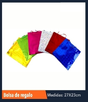 Imagen de Bolsa de regalo metalizada 27 x 23 cms numero 0
