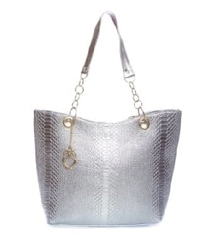 Imagen de Bolso Adriana color plata grande premium