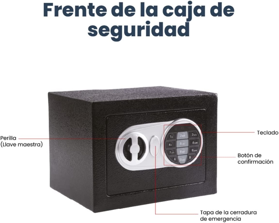 Imagen de Caja fuerte pequeña de seguridad con luz electronica numero 1