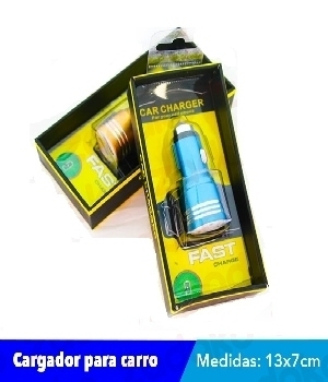 Imagen de Cargadora para carro usb doble  numero 0