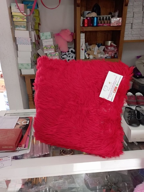 Imagen de Cojin de peluche color rojo 40 x 40 cms  numero 2