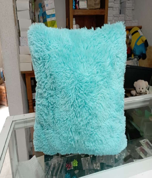Imagen de Cojin de peluche color turquesa de 40 x 40 cms numero 0