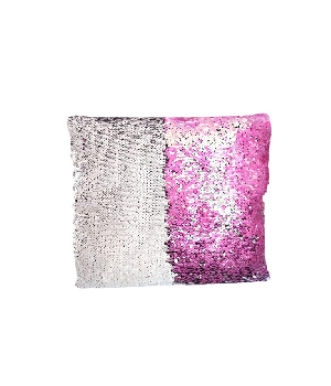 Imagen de Cojin lentejuela reversible 40x40 cms color blanco y rosa numero 0