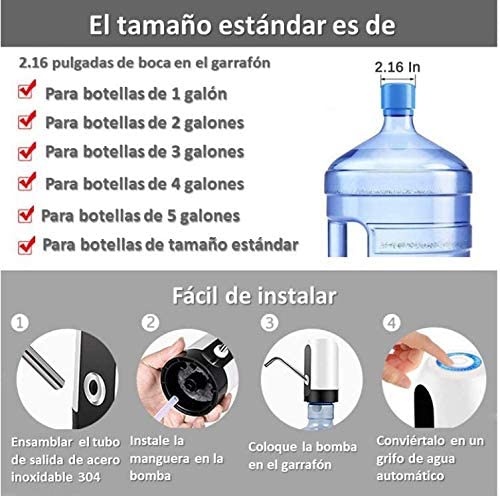 Imagen de Dispensador de agua eléctronico para garrafones de diversos tam numero 1