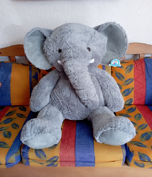 Imagen de Elefante de peluche gigante 105 cms suave