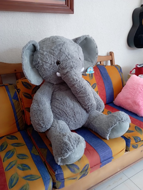 Imagen de Elefante de peluche gigante 105 cms suave numero 1