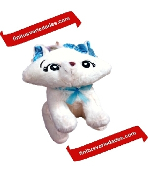 Imagen de Gatita de peluche de 30 cms bordada