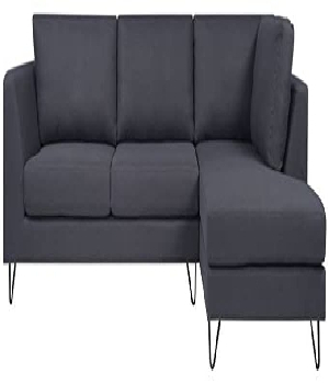 Imagen de Hermosa sala esquinera derecha color gris oscuro