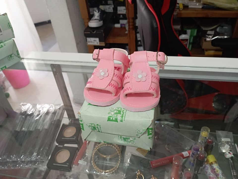 Imagen de Huaraches para bebe de color rosa 11 cms numero 2