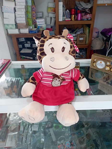 Imagen de Jirafa de peluche con bata de 35 cms numero 1