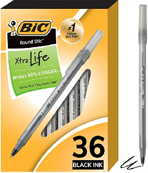 Imagen de Juego de 36 plumas BIC punta mediana vida extra