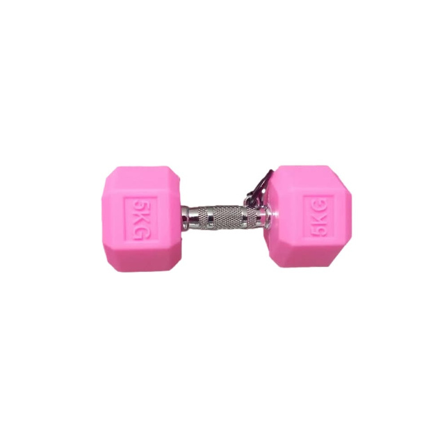 Imagen de Llavero tipo mancuerna GYM 5KG color rosa
