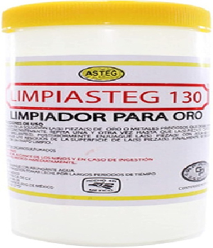 Imagen de Líquido para limpiar joyeria de oro puro marca limpiasteg