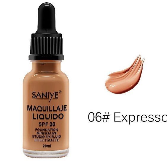 Imagen de Maquillaje liquido mate SPF 30 SANIYE Diversos tonos  numero 6