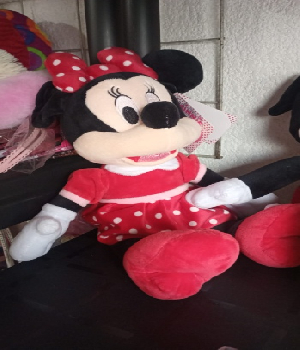 Imagen de Mimi de peluche de 40 cm con vestido rojo