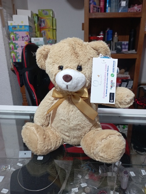 Imagen de Oso de peluche de 25 cm color miel para centro de mesa  numero 1