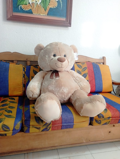 Imagen de Oso de peluche gigante 105 cms senado totalmente color arena numero 1