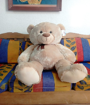 Imagen de Oso de peluche gigante 105 cms senado totalmente color arena numero 0