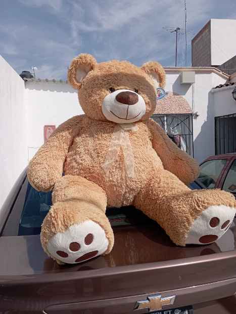 Imagen de Oso de peluche gigante color miel 130 cm REALES numero 2