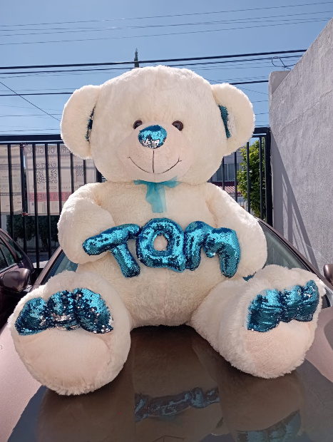 Imagen de Oso de peluche gigante crema de 140 gordísimo