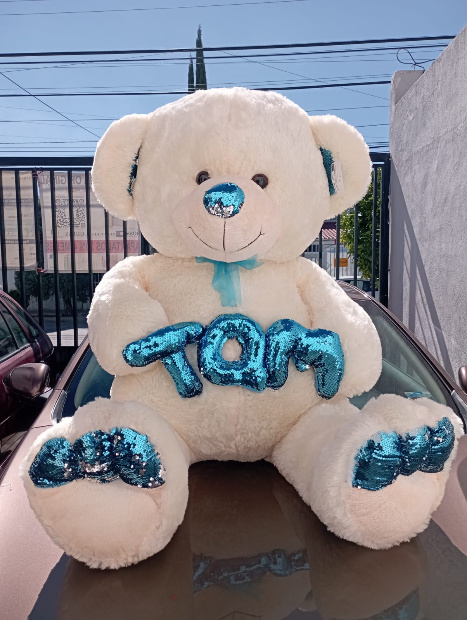 Imagen de Oso de peluche gigante crema de 1.40 gordísimo numero 2