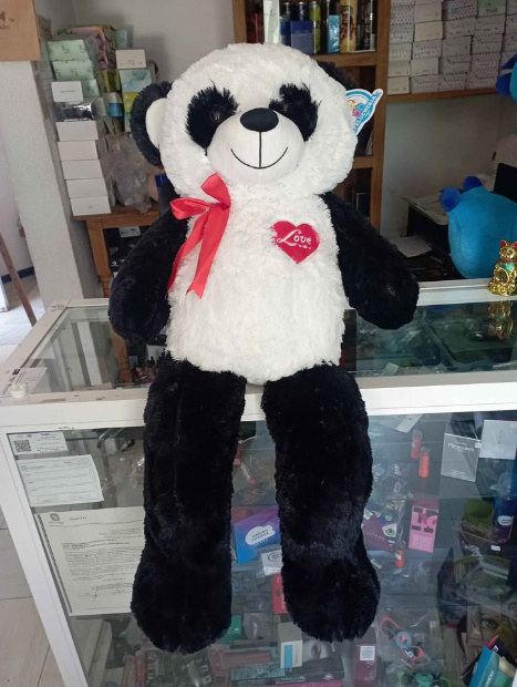 Imagen de Oso panda de peluche 90 cm con bordado