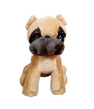 Imagen de Perro de peluche dog cafe de 55 cms sentado liston rojo