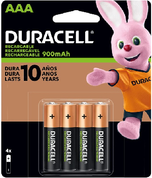 Imagen de Pilas Recargables Duracell precargadas AAA