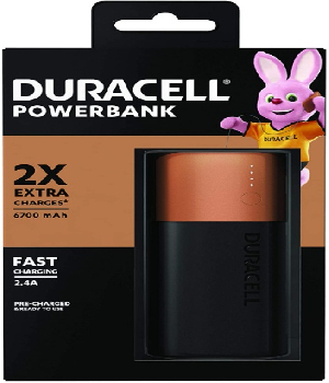 Imagen de Power bank de la marca duracell 6700 mAh