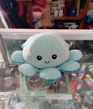 Imagen de Pulpo reversible peluche color azul cielo y azul fuerte de 15 cms  numero 0