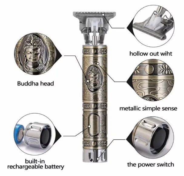 Imagen de Rasuradora de barbero color oro USB numero 2