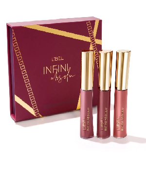 Imagen de Set de Labiales LBEL infiniti absolu tono nude con bolsa  de regalo para ma