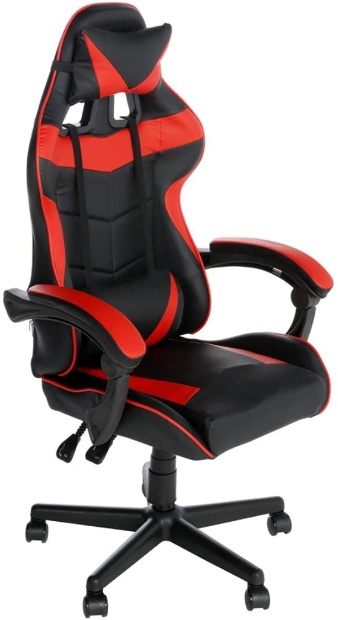 Imagen de Silla Gamer de color Rojo y negro Marca Halten  numero 2