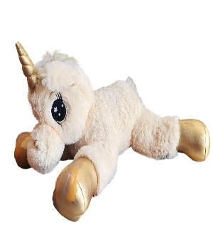 Imagen de Unicornio de peluche gigante de 90 cms DORADO 