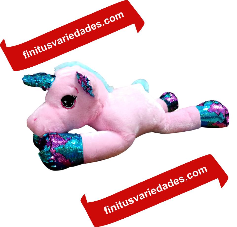 Imagen de Unicornio de peluche gigante rosa