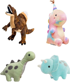 Imagen de Variedad de Dinosaurios de peluche disponibles en Amazon