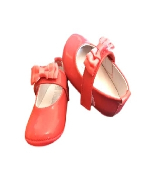 Imagen de Zapatitos para bebe tipo charol talla 9 a 12 coral